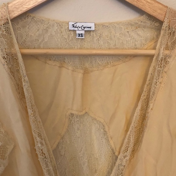 Foley+Corinna ivory silk top sz xs - Picture 3 of 5
